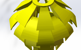 百叶灯罩底部效果图