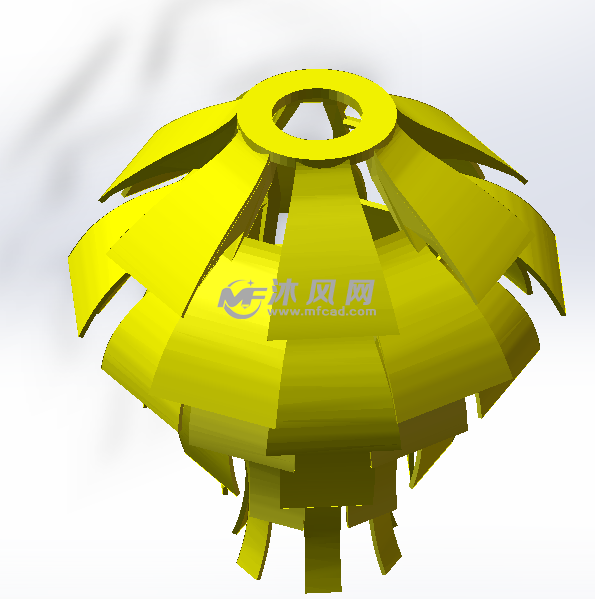 百叶灯罩底部效果图