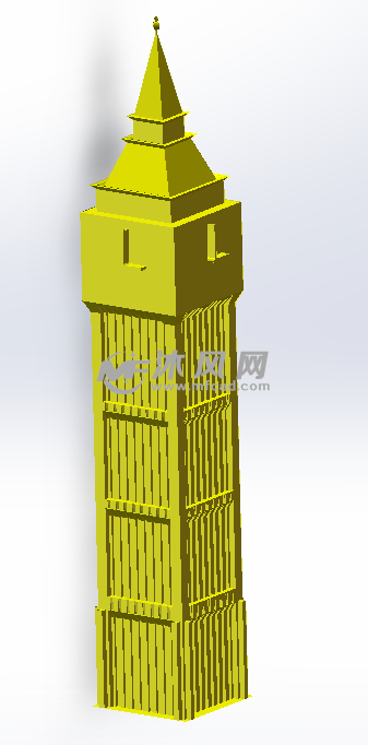 大本钟黄色效果图