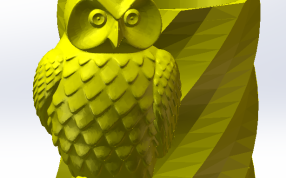 猫头鹰笔筒正面效果图