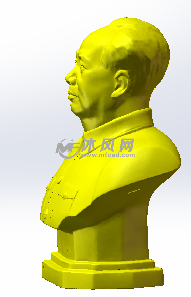 毛主席半身像侧面效果图