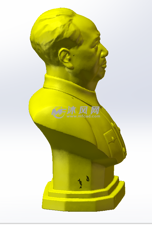 毛主席半身像侧面效果图2