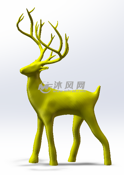 圣诞老人的麋鹿整体效果图