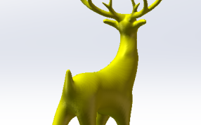 圣诞老人的麋鹿后面效果图