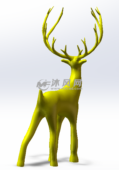 圣诞老人的麋鹿后面效果图