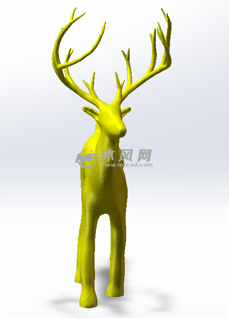 圣诞老人的麋鹿正面效果图