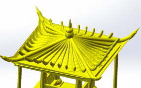 四角亭屋顶效果图