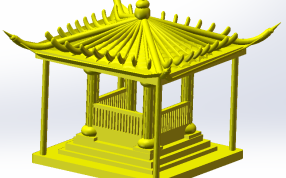 四角亭另一视角效果图