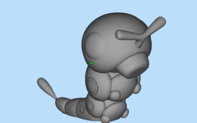 绿毛虫三维模型