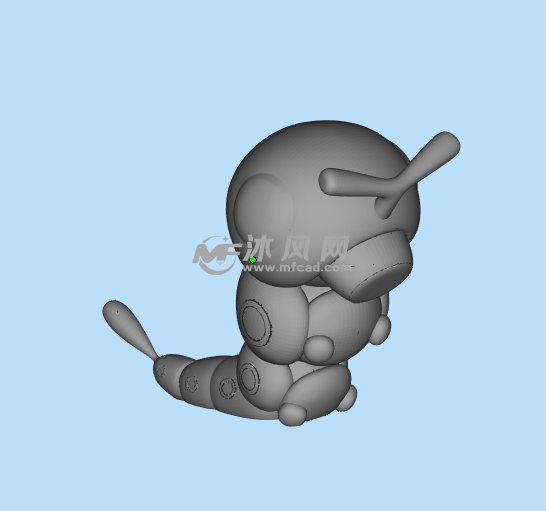 绿毛虫三维模型