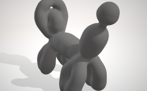 气球狗模型轴侧视图