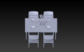 餐座椅3d打印模型斜上