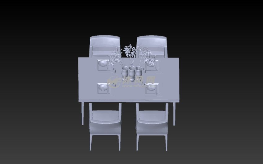 餐座椅3d打印模型斜上