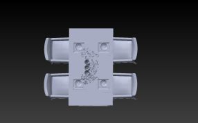 餐座椅3d打印模型正上侧