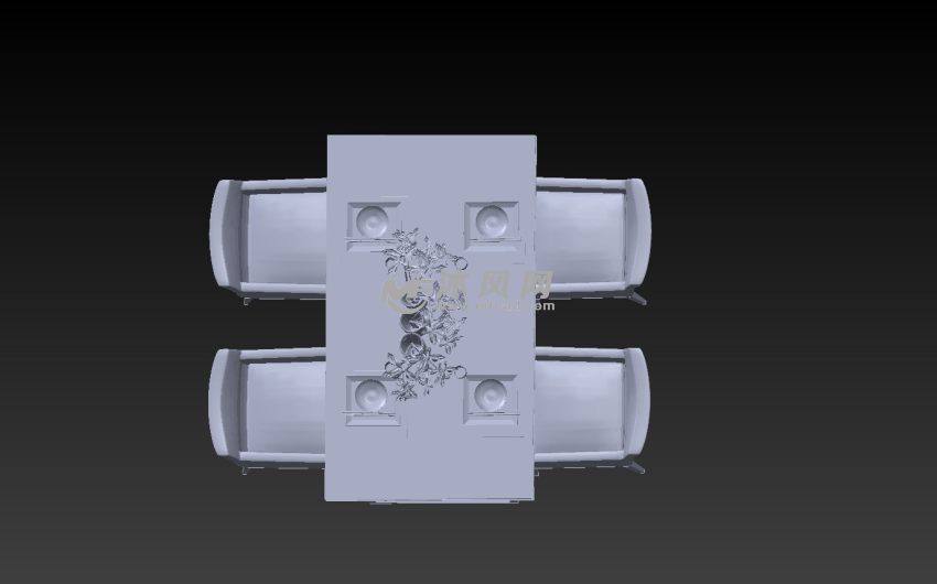 餐座椅3d打印模型正上侧
