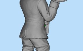 服务员3D打印模型