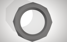 棱角戒指模型俯视图