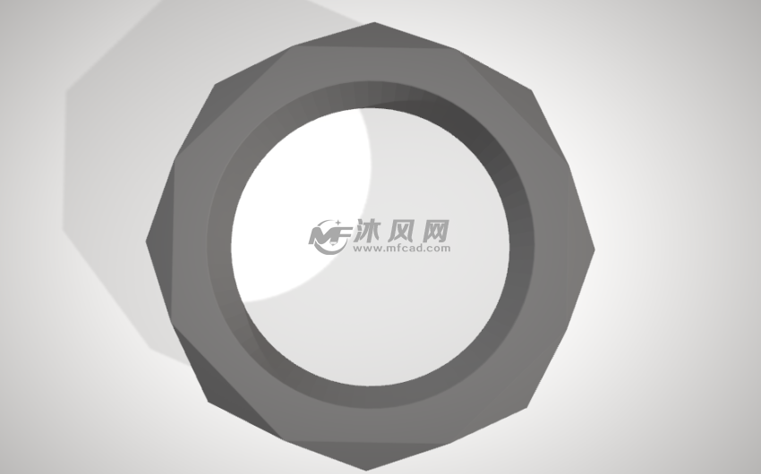 棱角戒指模型俯视图