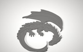 黑白龙模型侧面