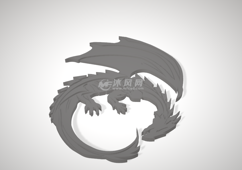 黑白龙模型侧面