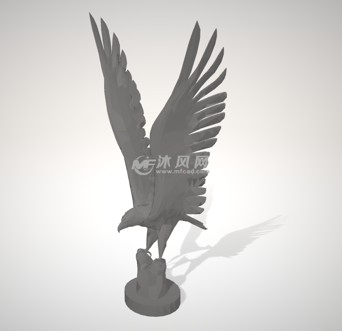 捕食的老鹰侧面