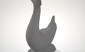 海豚3D打印模型侧面