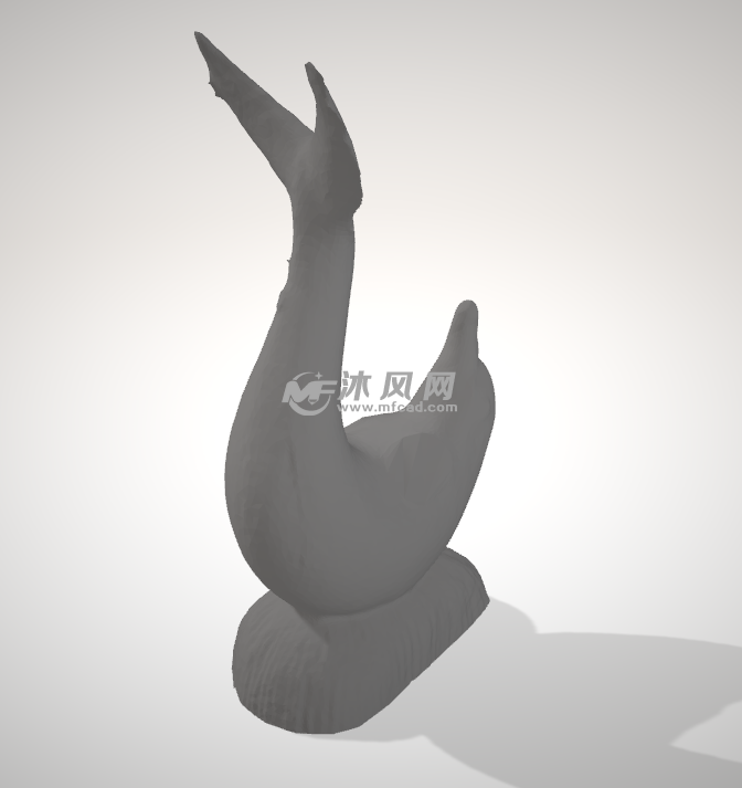海豚3D打印模型侧面