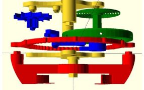 陀飞轮机构模型渲染