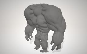 肌肉怪物模型侧面