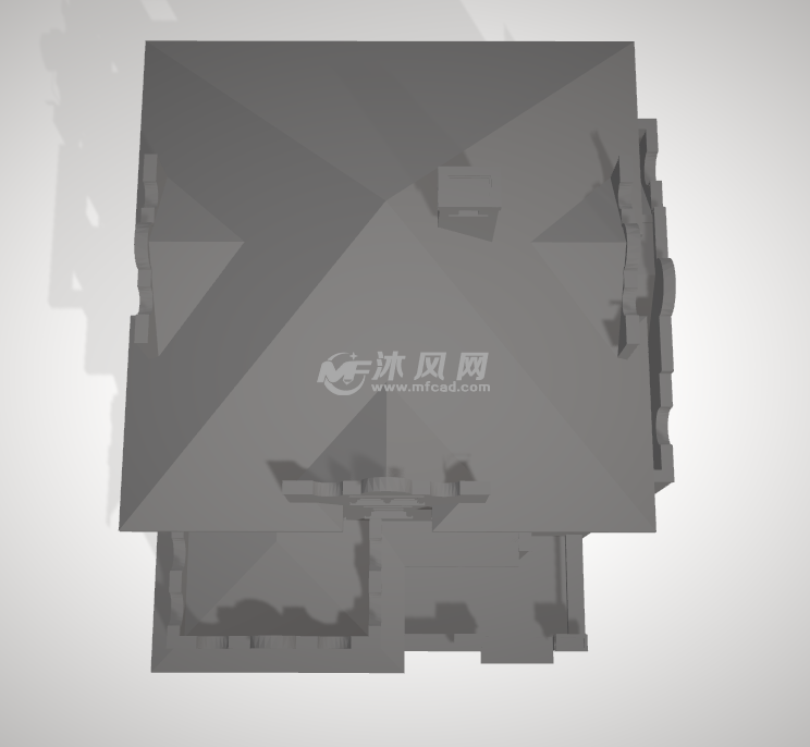 别墅stl模型顶部