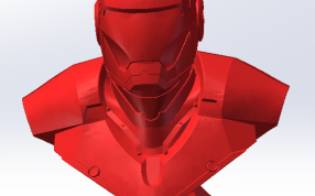 红色材料打印效果图