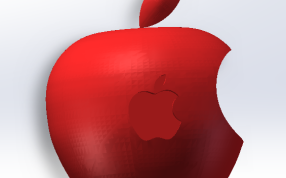 苹果LOGO红色效果图