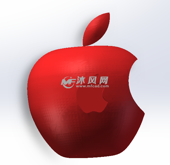 苹果LOGO红色效果图