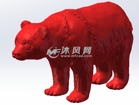 红色材料正面效果图