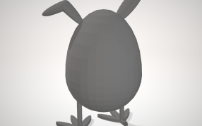 鸡小怪模型背面