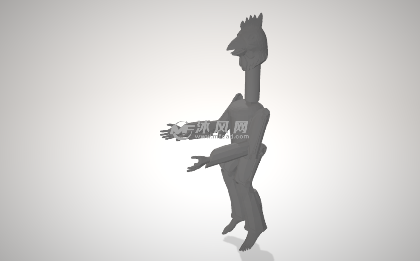 鸡半机械人侧面