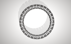 可伸缩手镯俯视图