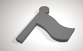 小旗飘飘模型侧面