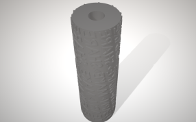 文本油漆辊顶部