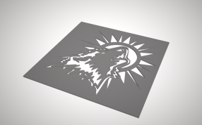 日光下的狼侧面