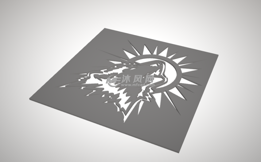 日光下的狼侧面