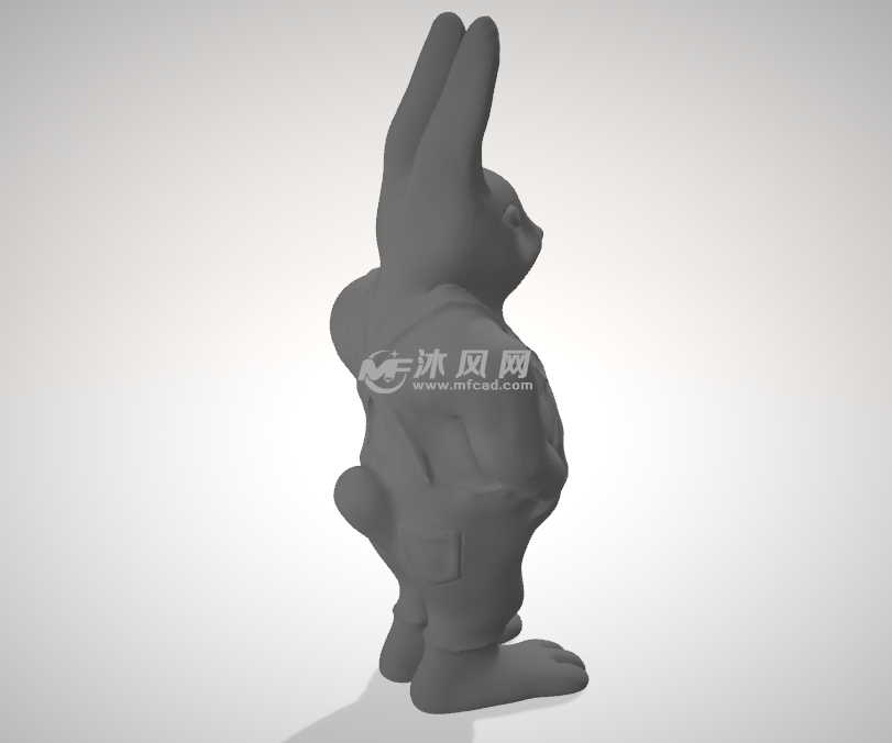 揣兜的兔子背面