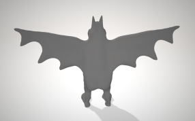 胖蝙蝠模型背面