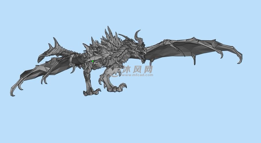 西方龙三维模型