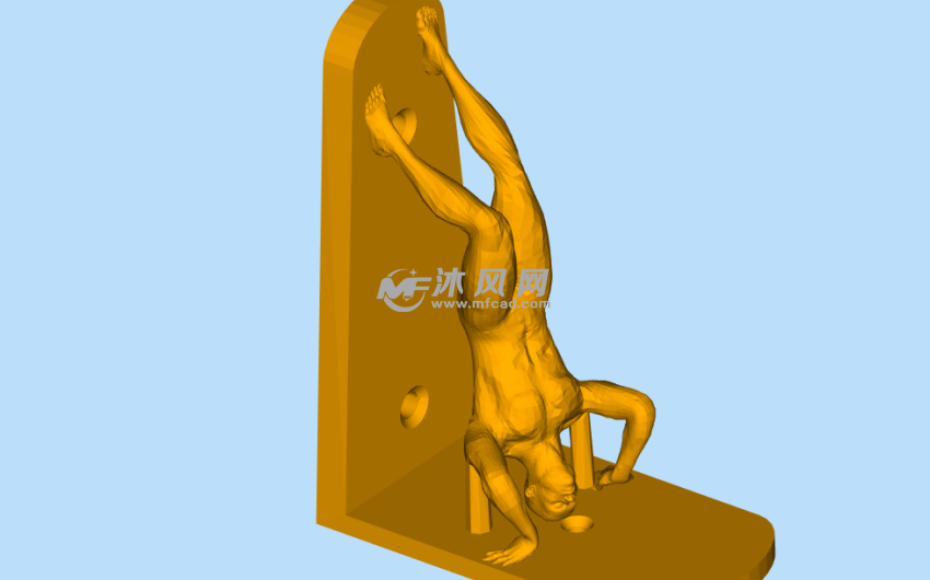 顶天立地支架黄色渲染