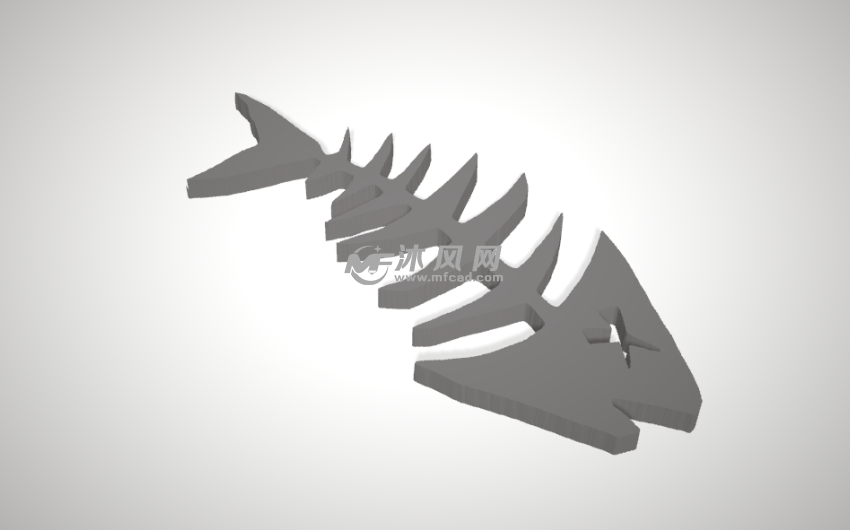 鱼骨3D打印模型