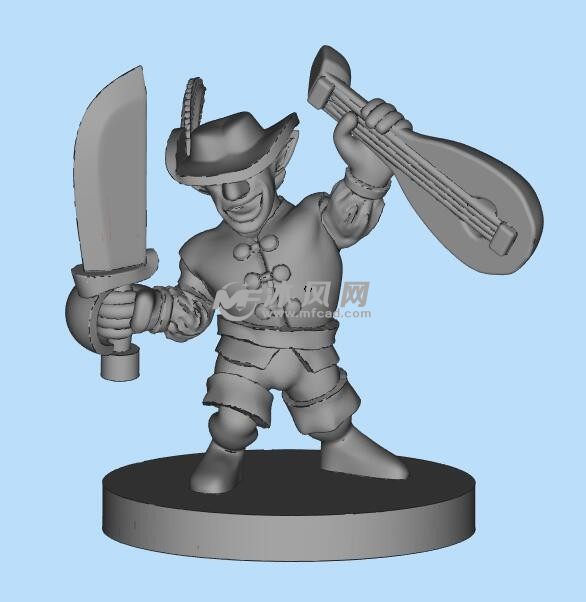 吟游诗人三维模型