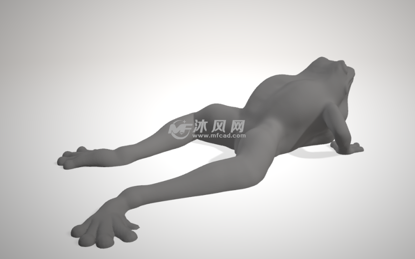 青蛙3D打印模型侧面