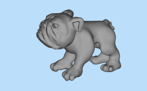 斗牛犬模型侧面