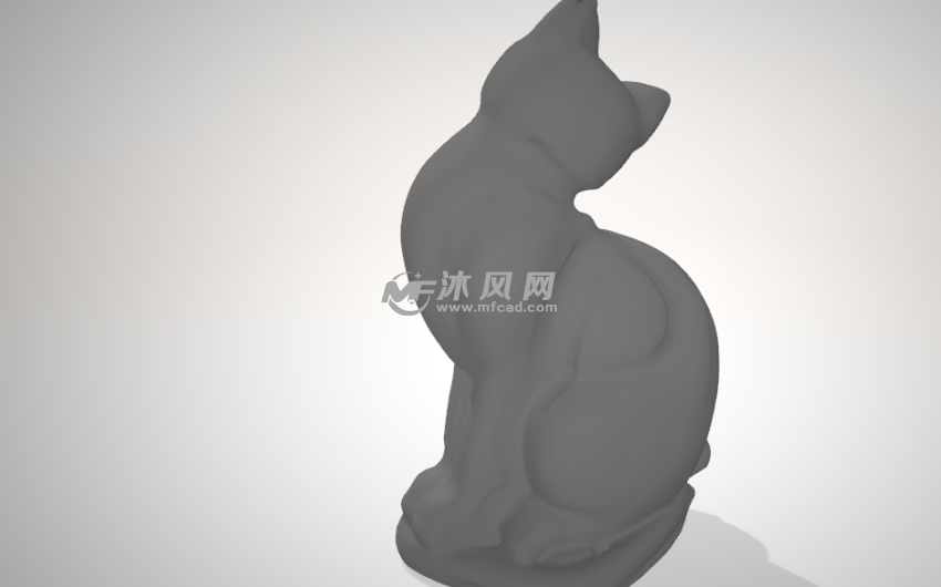 猫雕像模型